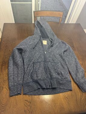 Hollister Gray Fleece Zip Hoodie